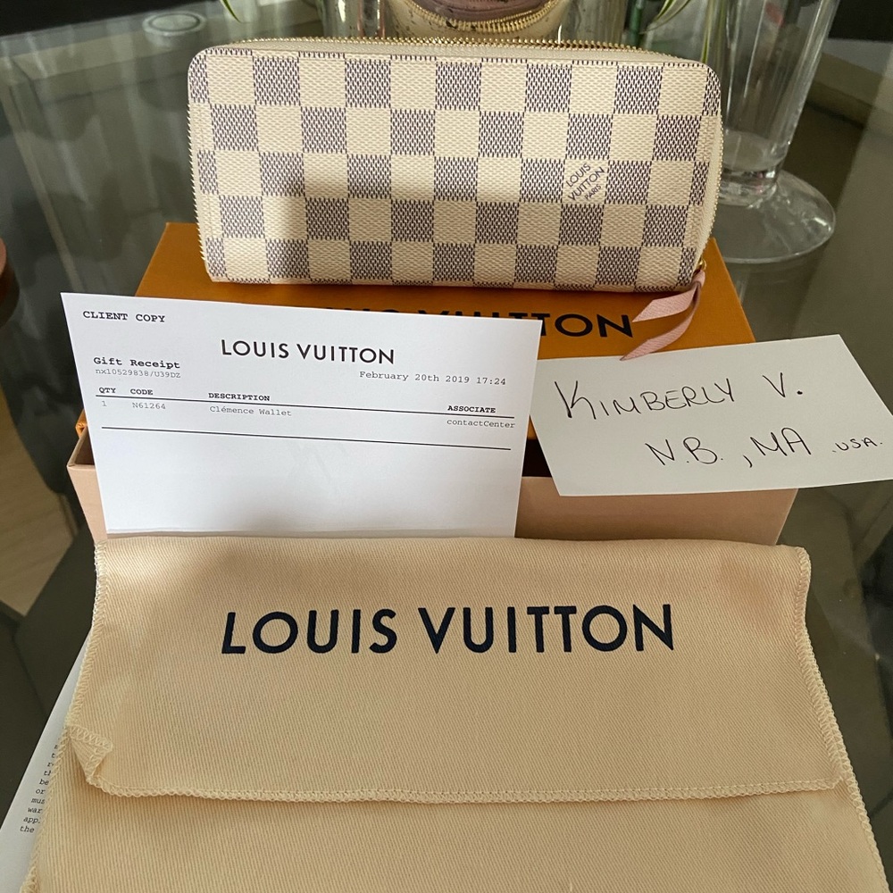 Louis Vuitton Clemence Rose wallet Azur